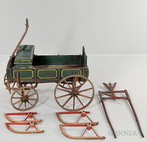Small Paint-decorated "PEERLESS" Wagon