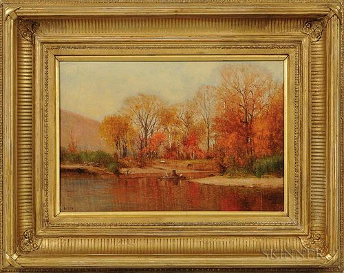 Worthington Whittredge (New York/New Jersey/Ohio, 1820-1910)      Autumn on the Delaware