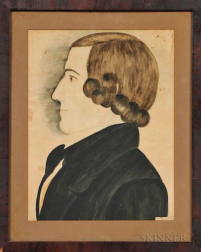 Mary Tucker (Massachusetts, Mid-19th Century)      Profile Portrait of a Gentleman