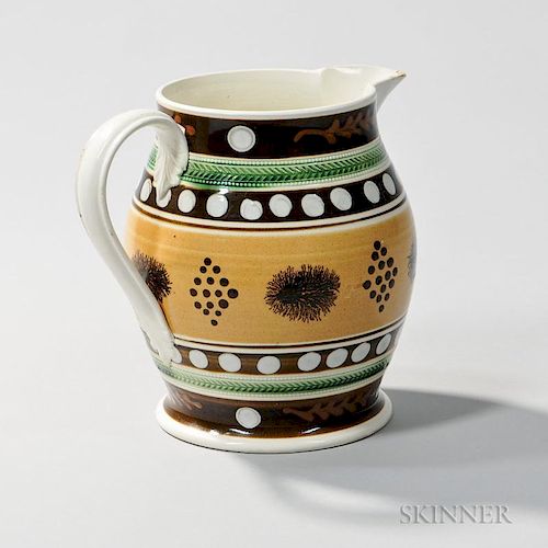 Mocha and Slip-decorated Pitcher