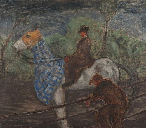 MILTON CLARK AVERY, (American, 1885-1965), Horse and Rider