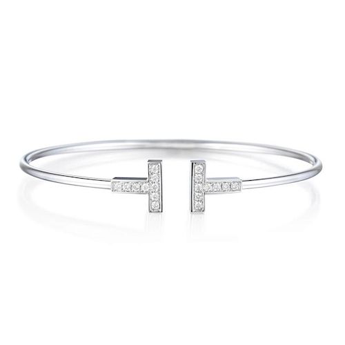 Tiffany & Co. Diamond Wire "T" Bracelet