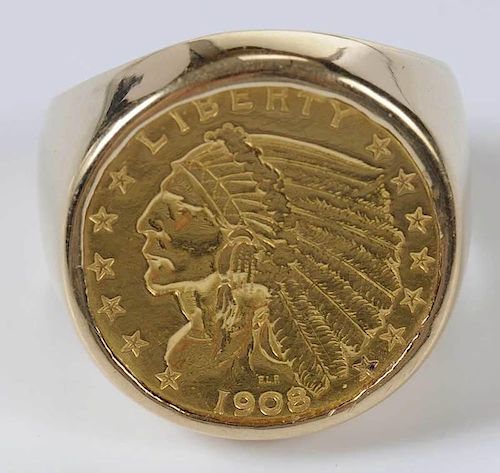18kt. Liberty Coin Ring