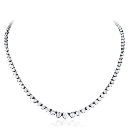 A Diamond Riviere Necklace