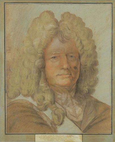 LE BRUN, Charles. Pastel on Paper. Portrait of
