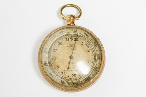 Short & Mason London Tycos Pocket Barometer 19th C