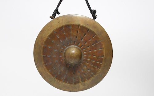 Thai Bronze Nipple Gong Temple Bell, Vintage
