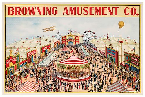 Browning Amusement Co. Stock Circus/Carnival Poster.