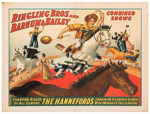 Ringling Brothers and Barnum & Bailey. The Hannefords. Champion Riders of All Europe.