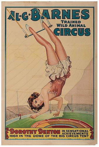 Al. G. Barnes Trained Wild Animal Circus. Dorothy Denton.