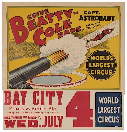 Clyde Beatty-Cole Brothers World’s Largest Circus. Captain Astronaut.
