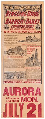Collection of 5 Ringling Bros. / Barnum & Bailey Circus Broadsides.
