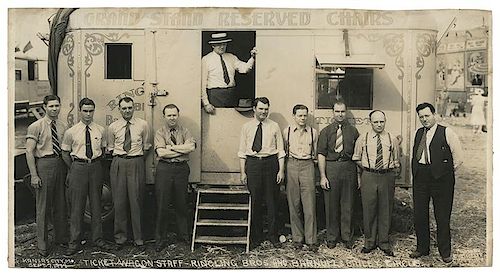 Ringling Brothers and Barnum and Bailey Circus Ticket Wagon Staff. Kansas City, Mo.