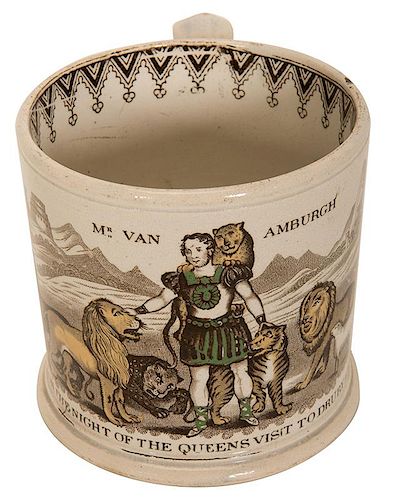 Isaac Van Amburgh Commemorative Mug.