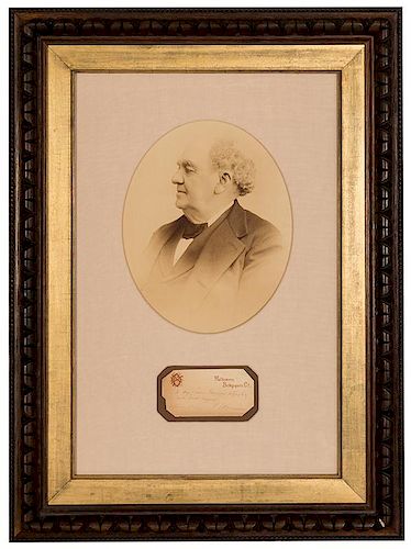 Portrait and Autograph of P.T. Barnum.