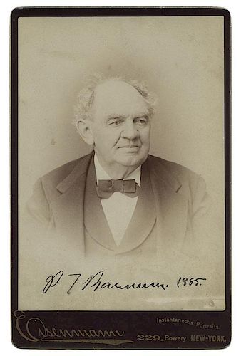 Pair of Cabinet Photos of P.T. Barnum.