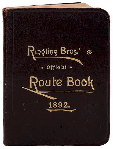 Ringling Bros.’ Official Route Book 1892.