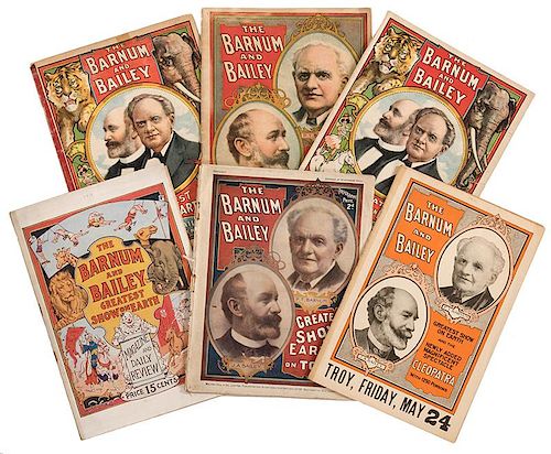 Barnum & Bailey Greatest Show on Earth. Magazine and Daily Review. Lot of Six Issues.