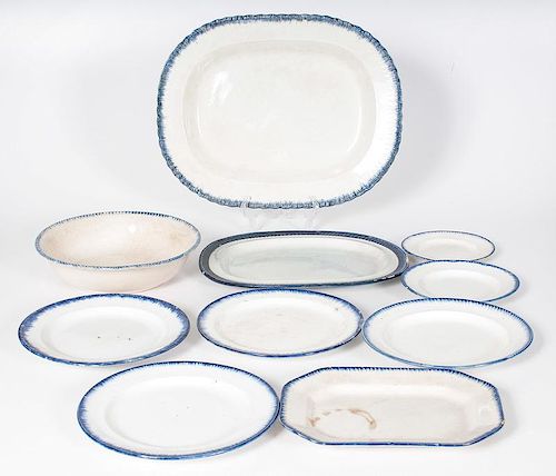 Feather-edge Platters, Plates and Bowl