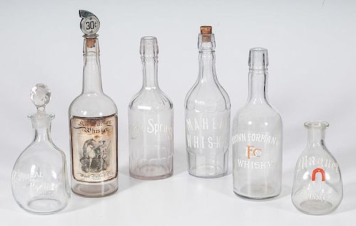 Glass Bar Back Whiskey Bottles