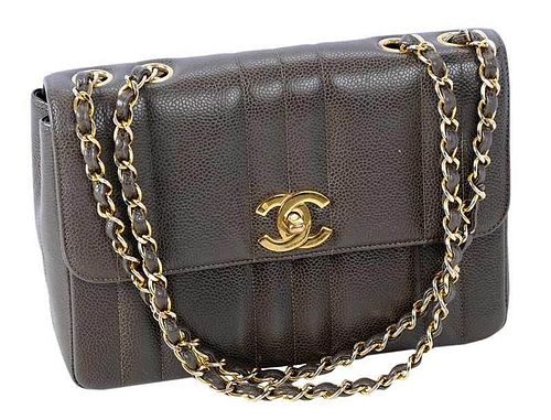 Chanel Brown Leather Handbag