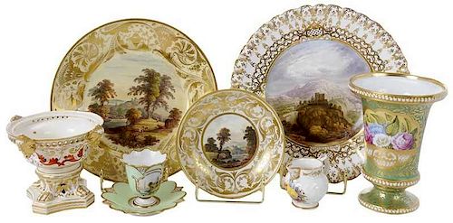 Group Seven British Porcelain Articles