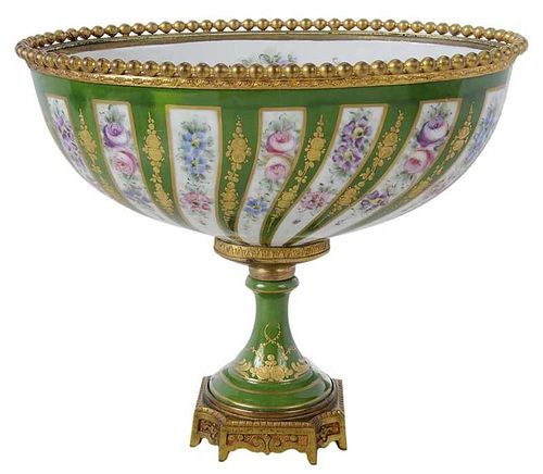 Sevres Style Centerpiece with Bronze Mounts
