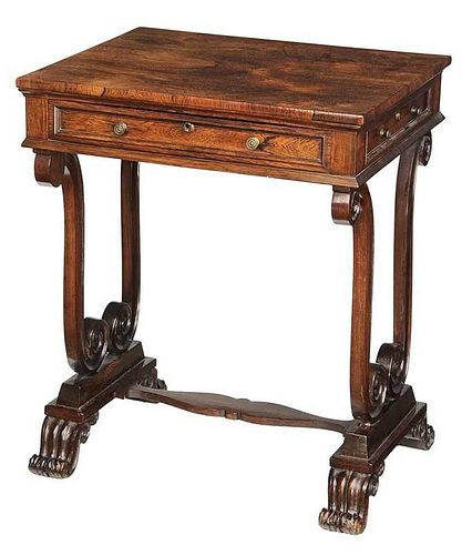 Classical Carved Rosewood Writing Table