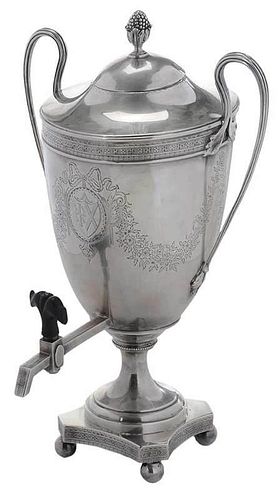 English Silver Diminutive Hot Water Urn