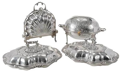 Four Silver-Plated Entree Servers