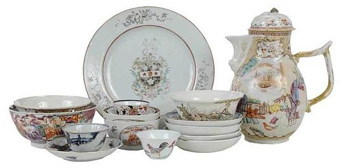 16 Assorted Chinese Export Porcelain Items