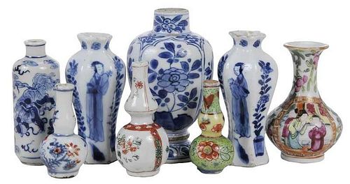 Group of Eight Chinese Miniature Porcelain Items