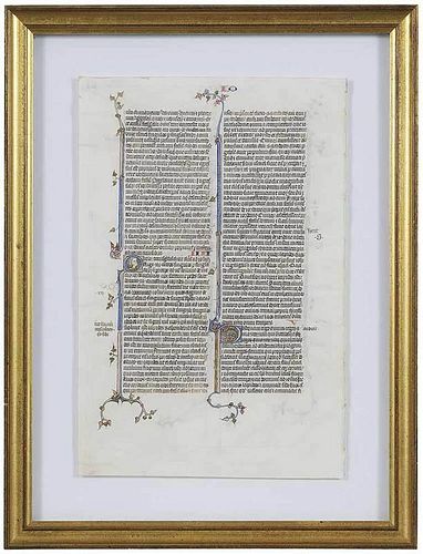 Framed Illuminated Manuscript