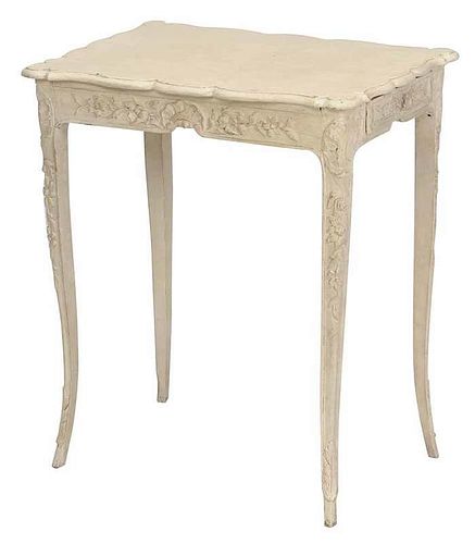 Provincial Louis XV Carved Side Table