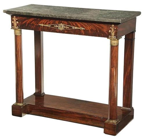 Empire Bronze Mounted Marble Top Pier Table