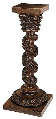 Italian Baroque Style Carved Pedestal