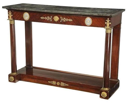 Empire Bronze Mounted Marble Top Console