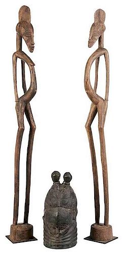 Three Carved African Wooden Objects