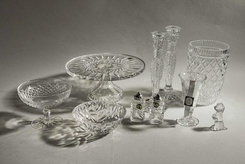 Assorted Crystal Table Items, Waterford & Tiffany