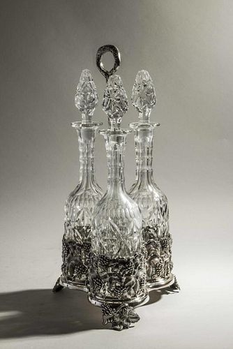 Decorative Stand with Decanters