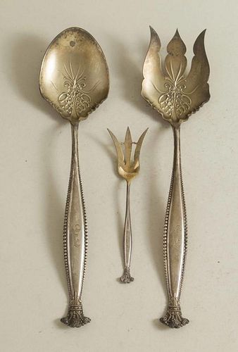 Three Sterling Silver Serving Pieces, George Shiebler & Co
