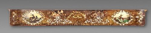 Piano Board with Two Hunting Scenes