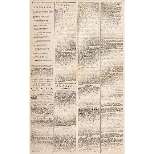 Ratification of the US Constitution Reported in The Pennsylvania Packet, and Daily Advertiser, 1788