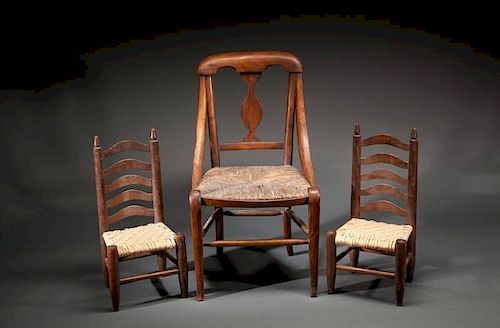 Child's Chair and Diminutive Chair Pair