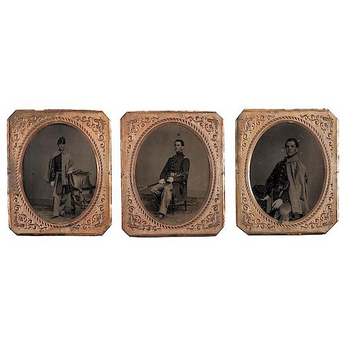Civil War Tintypes of a Young Union Officer, Plus