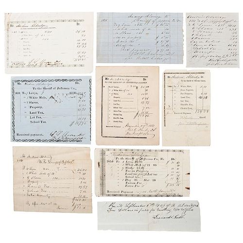 Confederate / Southern Archive Identified to Slave Owner, Andrew Aldridge, Charlestown, West Virginia