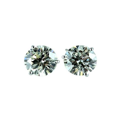 Fabulous Pair 9.39CTS Round Diamond Earrings