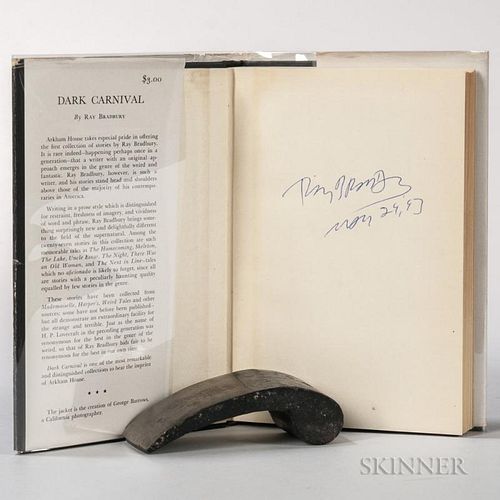 Bradbury, Ray (1920-2012) Dark Carnival, Signed Copy. Sauk City: Arkham House, 1947. Octavo, bound in publisher's black cloth