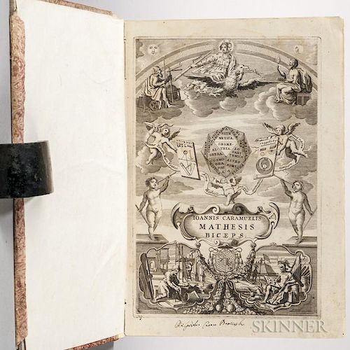 Caramuel y Lobkowitz, Juan (1606-1682) Mathesis Biceps. Campania: Episcopal Press; to be sold in Lyon by Laurent Anisson, 167