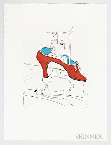 Dali, Salvador (1904-1989) Apres 50 Ans de Surrealisme, Douze Pointes-seches Originales.